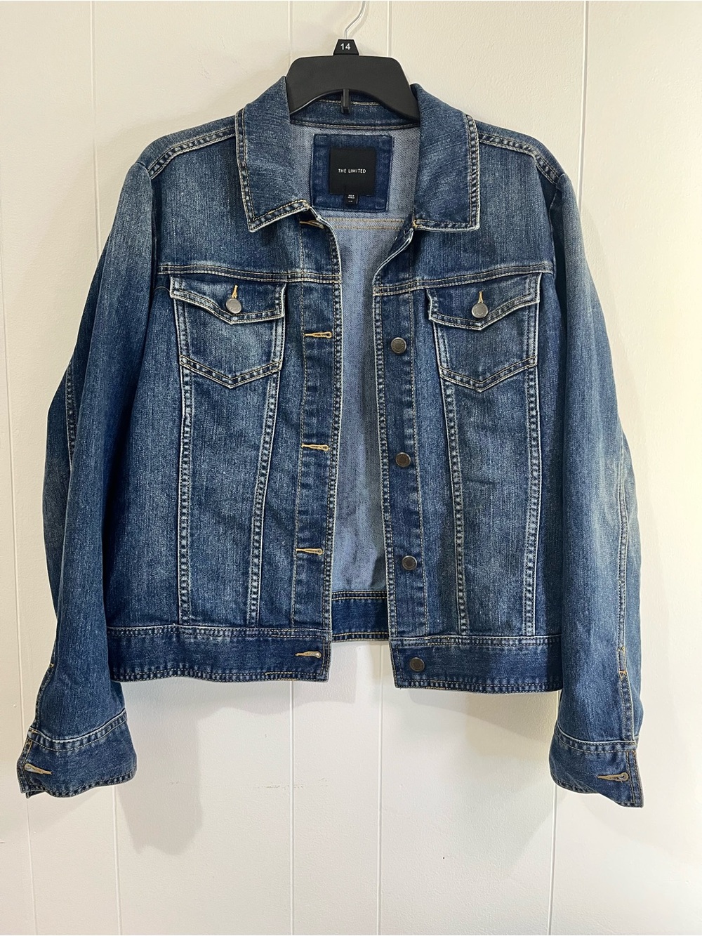 The Limited women’s blue jean jacket, denim jacket jacket